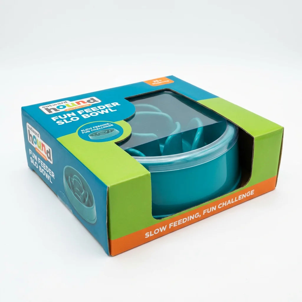 Outward Hound Fun Feeder Slo Bowl - Anti-Gulping Dog Bowl