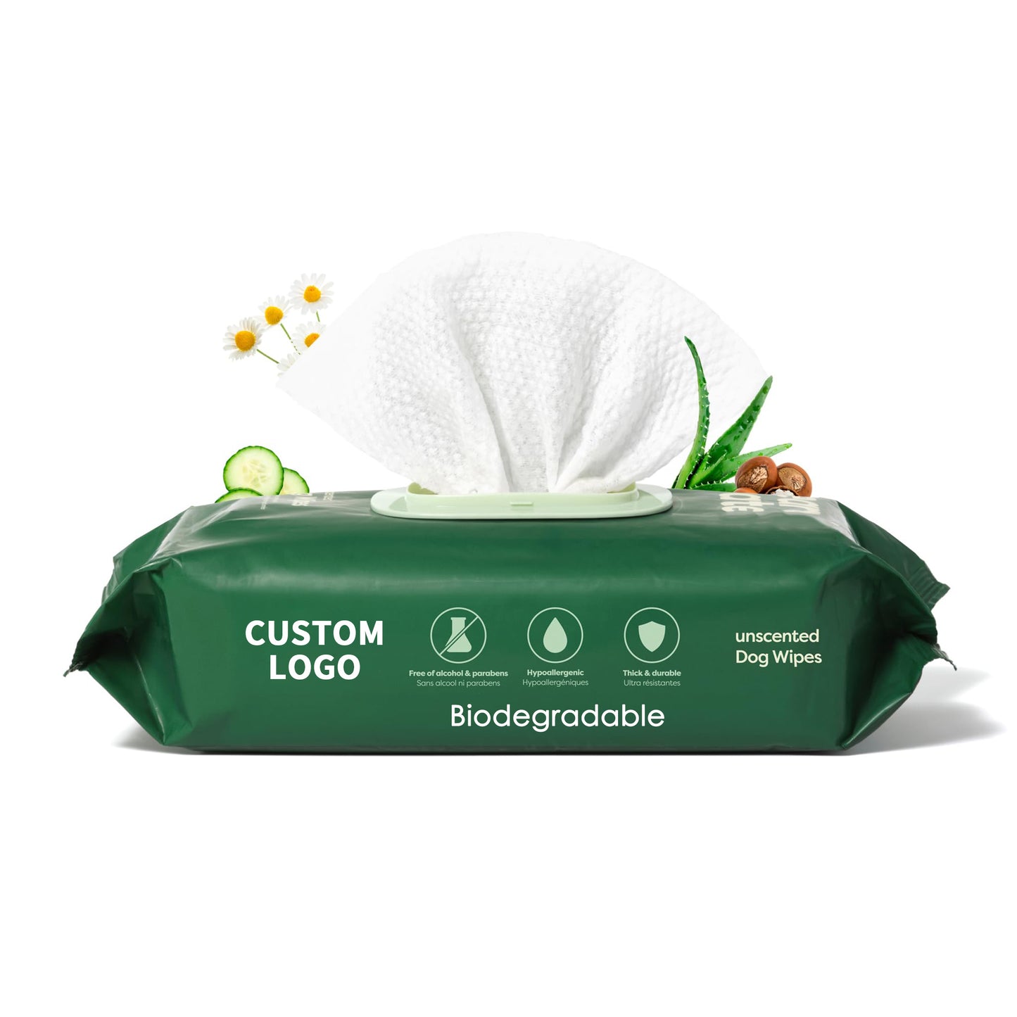 Earth Rated Cat Grooming Wipes - Unscented & Hypoallergenic